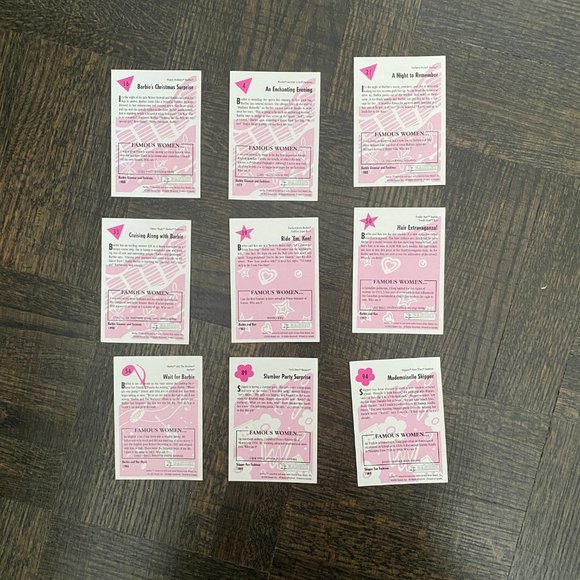 Lot of 9 Barbie Trading Cards + 1 Sticker - Mattel, Panini, 1992 - Picture 2 of 4